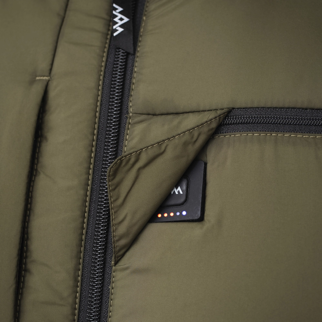 HeatX - Varmevest Jagt Herre V2 – Olivengrøn