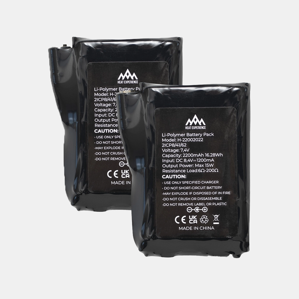 HeatX Batteri til Varmehandsker – 2-pak – 2200mAh, 7.4V