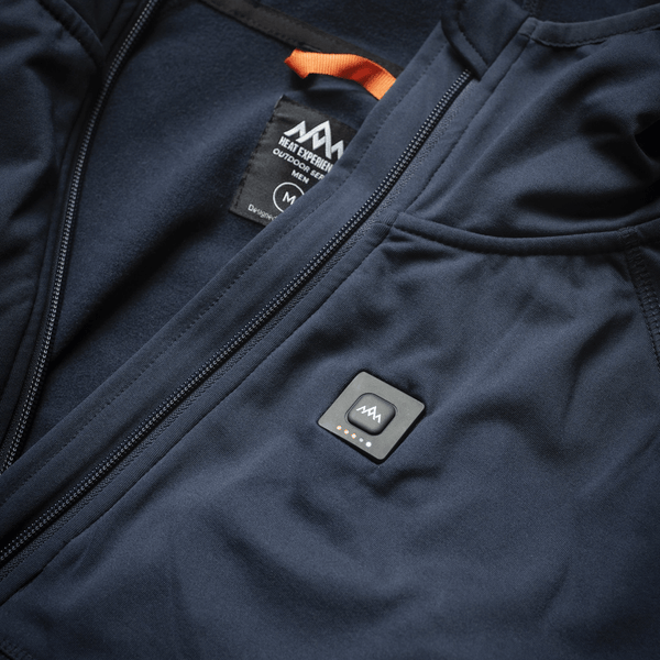 HeatX - Opvarmet Anyday Zipfleece Herre Navy/Blå
